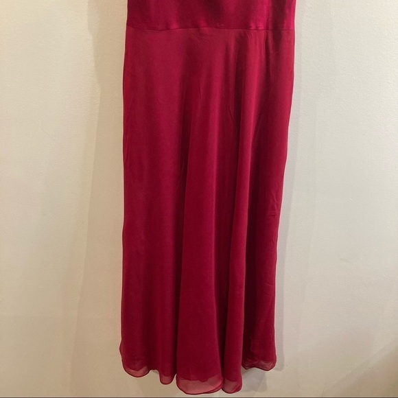 JONES NEW YORK Sz 12 100% Silk Scoop Neck A-Line Lined Dress with Belt - Picture 3 of 8